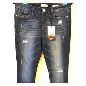 Brand new skinny ankle jeans in dark worn wash